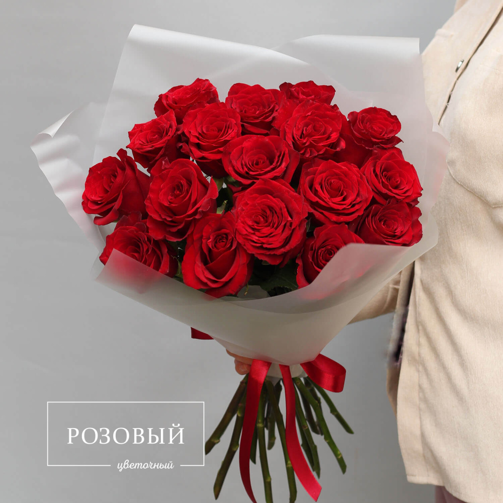 Букет из 17 красных роз