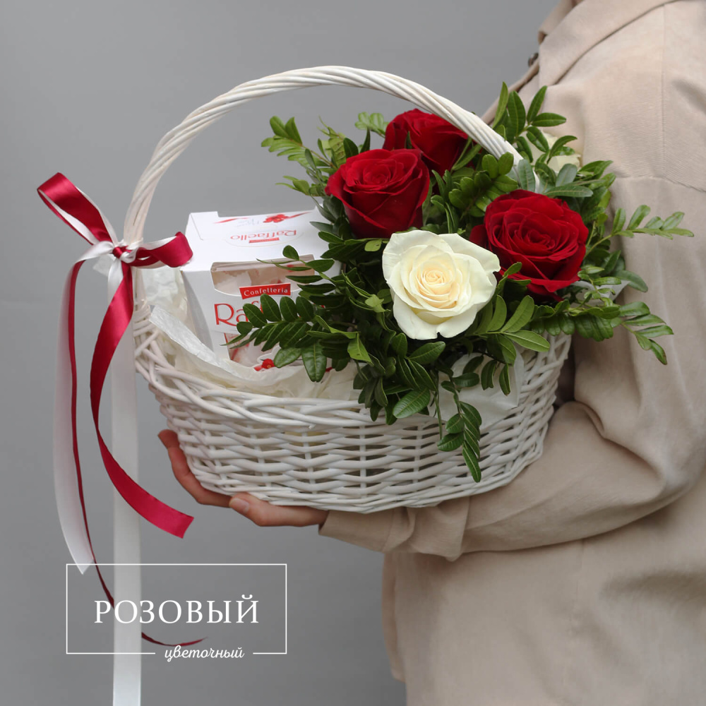 Цветы в корзине "Благодарю"