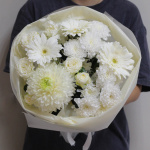 Круглый букет "Ванильный"