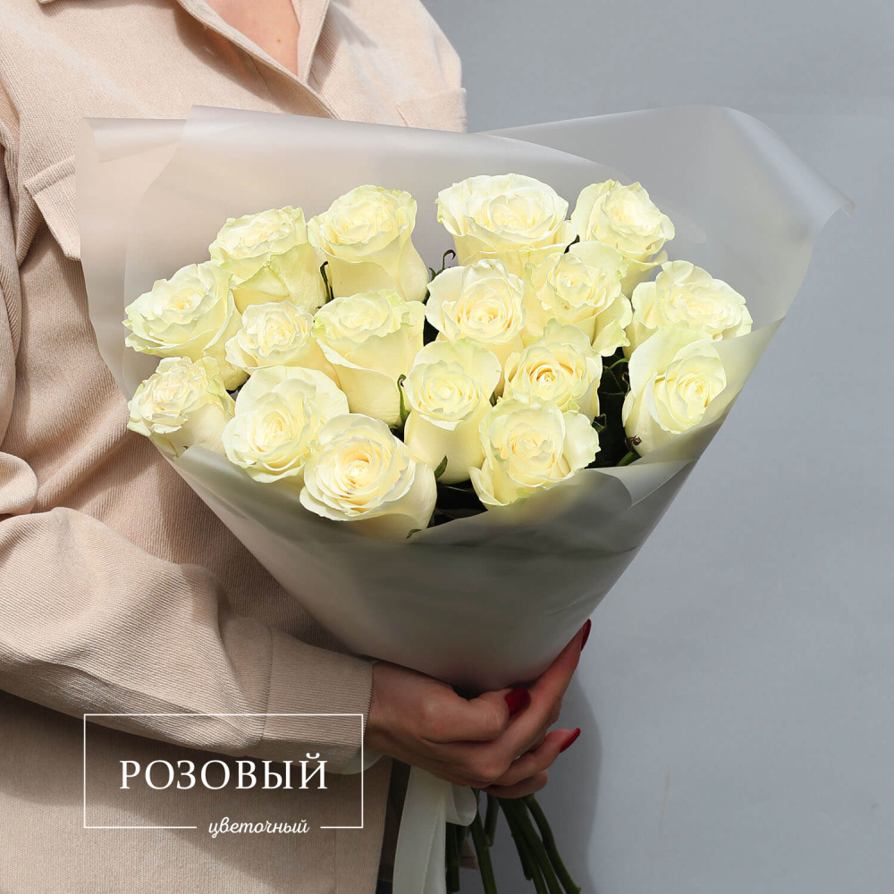 Букет из 17 белых роз