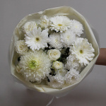 Круглый букет "Ванильный"