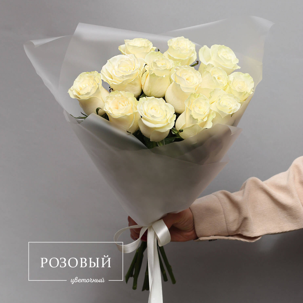 Букет из 13 белых роз
