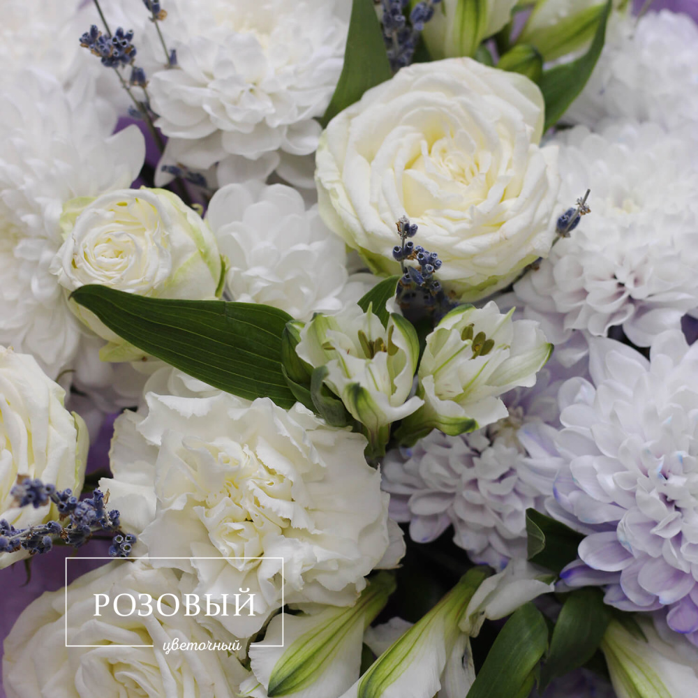 Букет с кустовой розой "Лиловый"