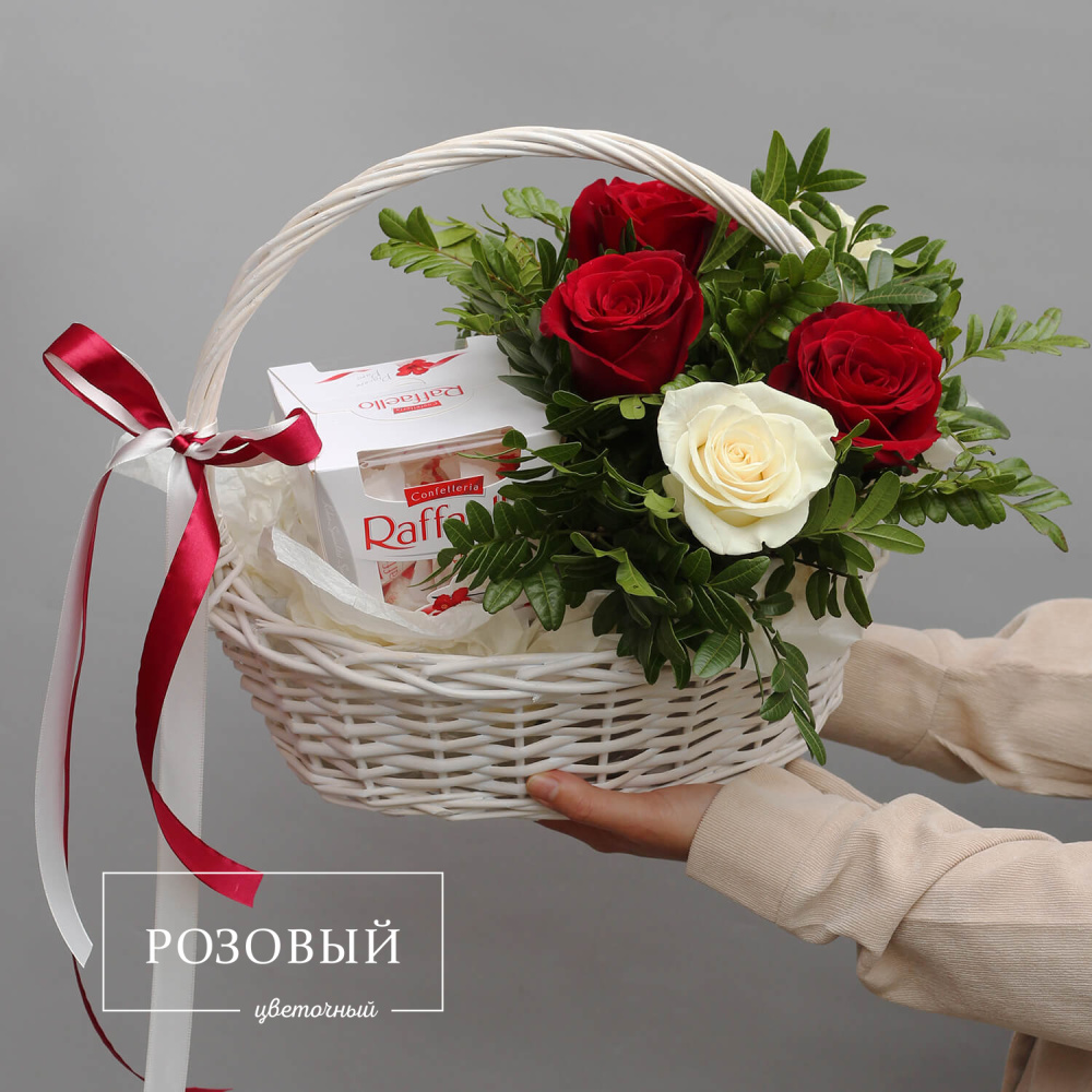 Цветы в корзине "Благодарю"