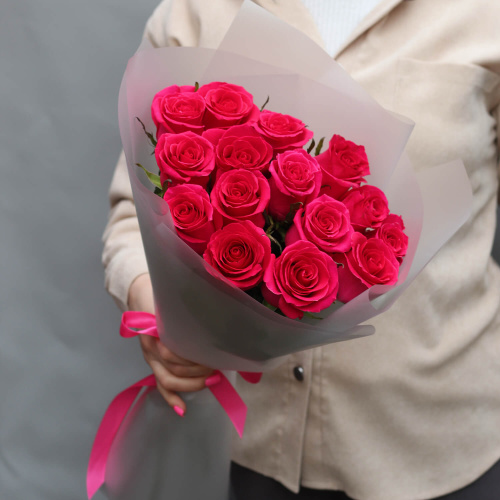 Букет из 15 розовых роз