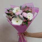 Букет с герберами "Любимой маме"