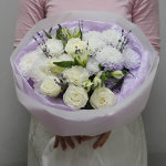 Букет с кустовой розой "Лиловый"
