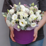 Букет эустом в коробке