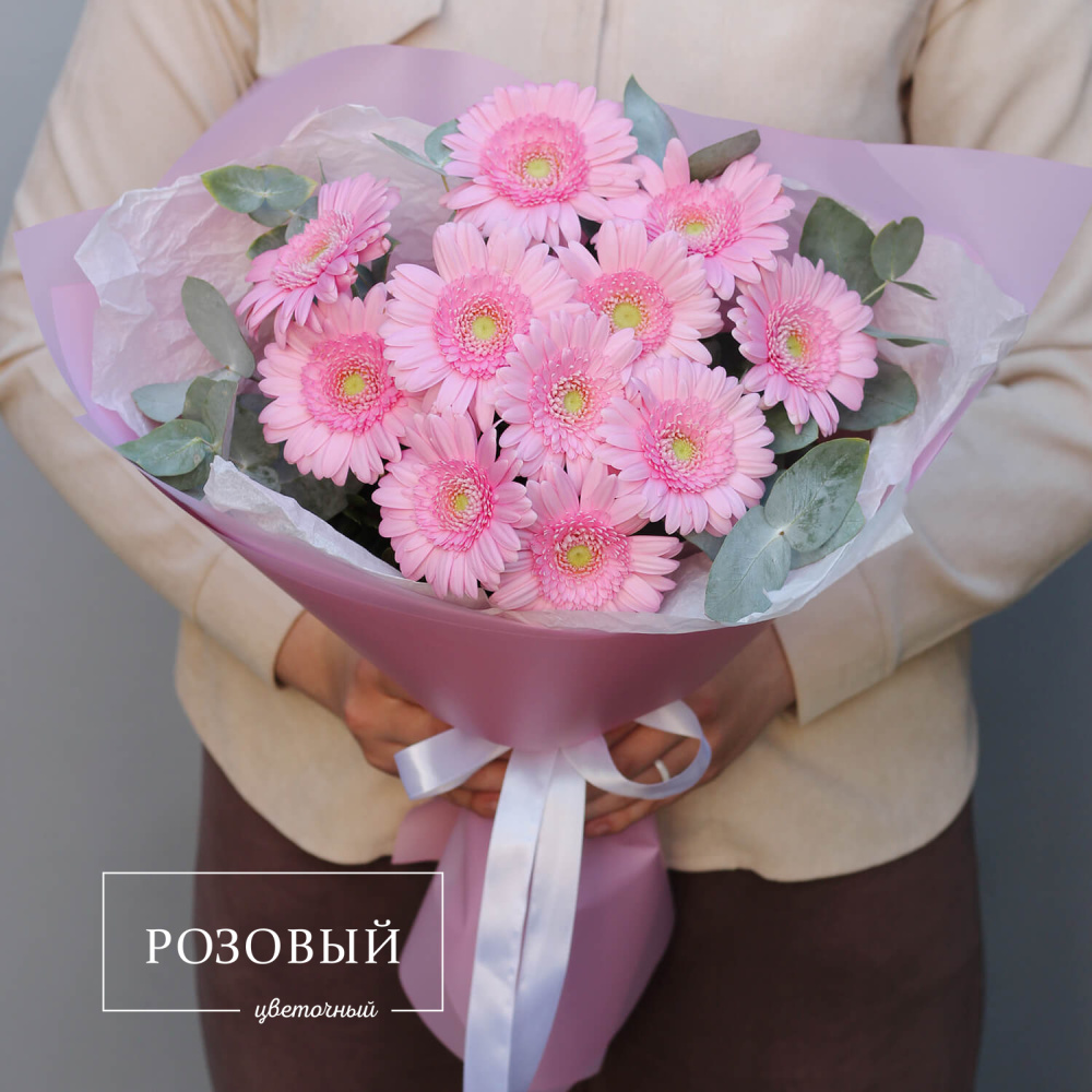 Букет гербер "Фламинго"