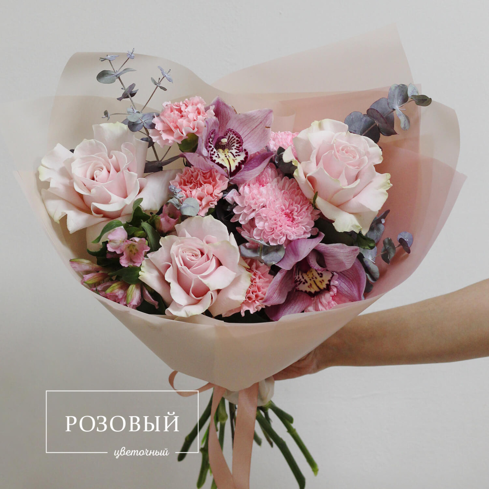 Букет с розами "Прекрасный день"