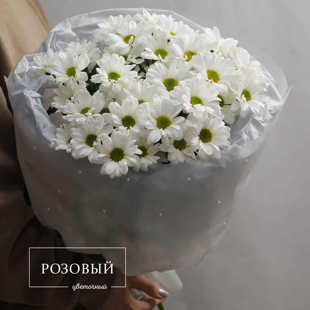 Букет хризантем "Ромашковый"