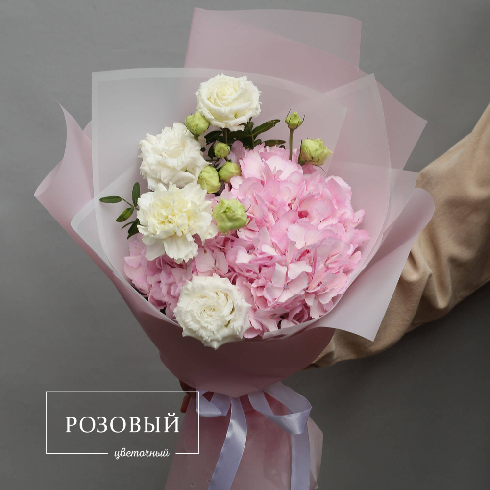 Букет с гортензией "Сладость"