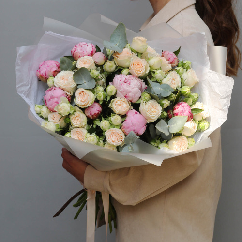 Букет с пионами "Моей любимой"