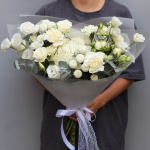 Букет с гортензией "Белоснежный"
