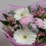 Букет с герберами "Любимой маме"