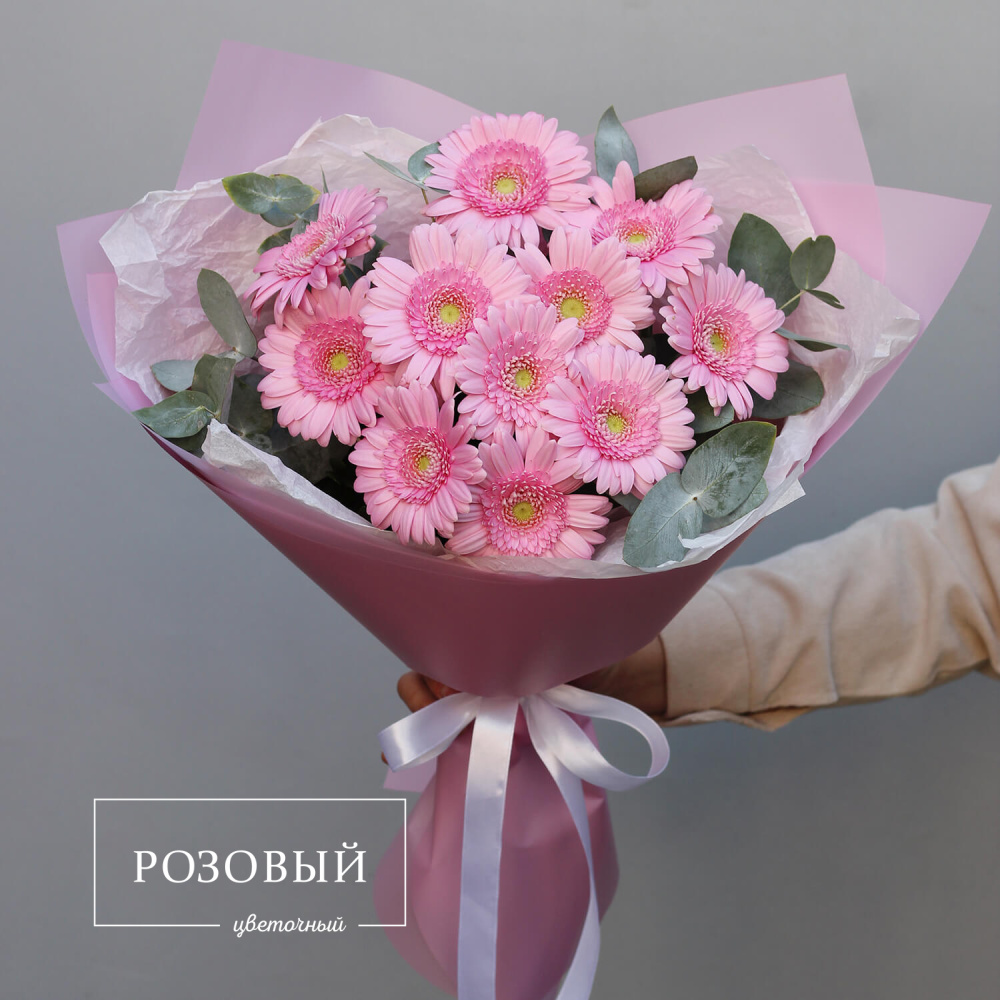 Букет гербер "Фламинго"