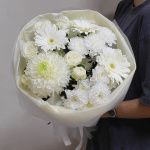 Круглый букет "Ванильный"