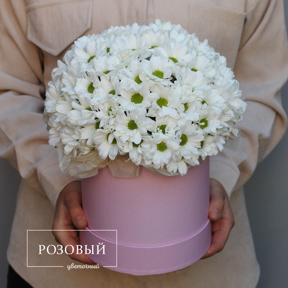 Хризантемы в коробке "Очарование"