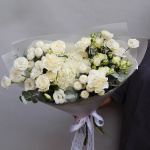 Букет с гортензией "Белоснежный"