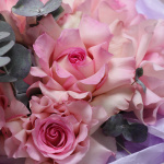 Букет из 7 розовых французских роз