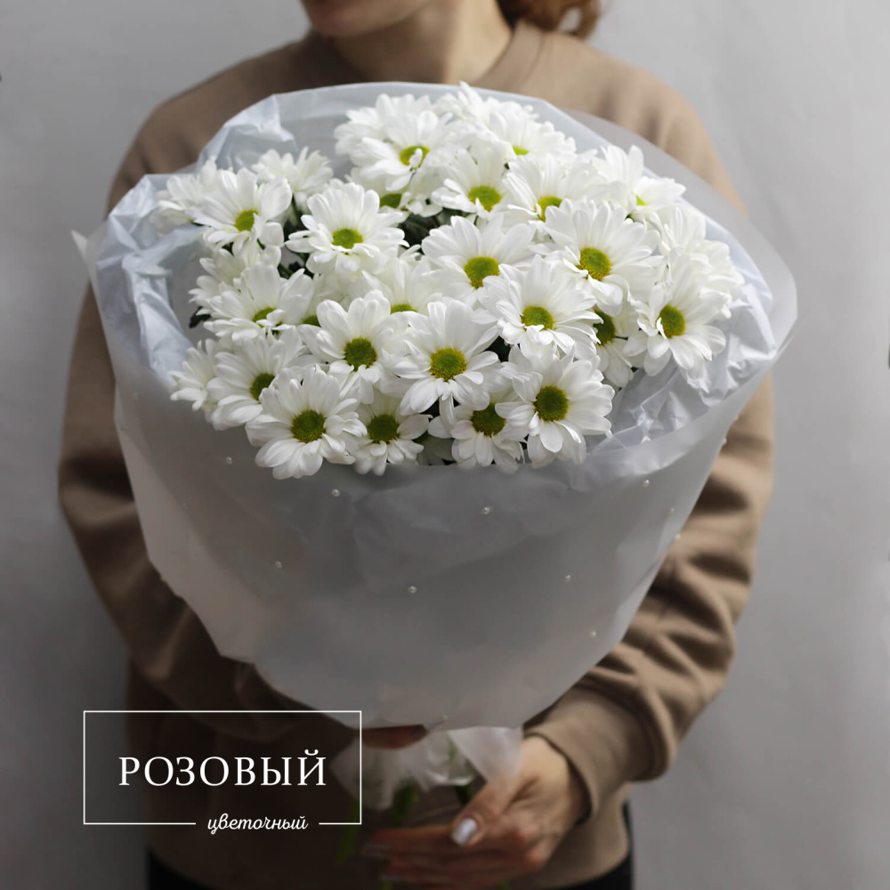 Букет хризантем "Ромашковый"