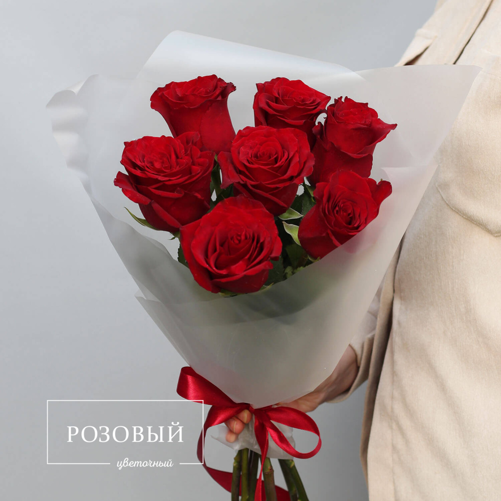 Букет из 7 красных роз