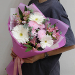 Букет с герберами "Любимой маме"