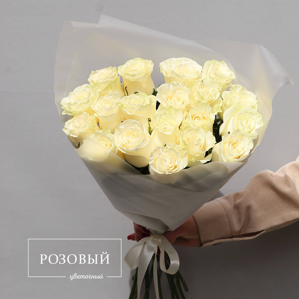 Букет из 19 белых роз