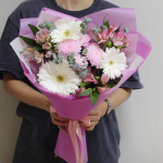 Букет с герберами "Любимой маме"