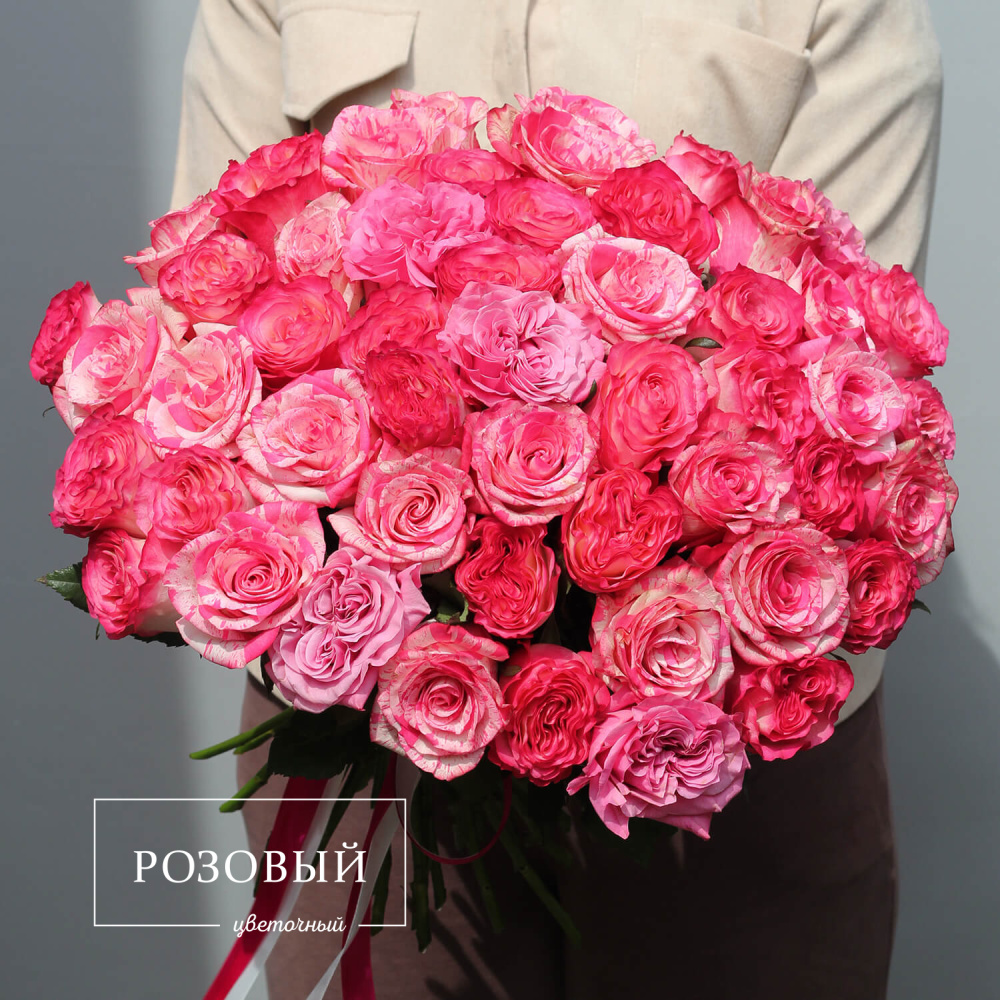 Букет из 51 розовой розы
